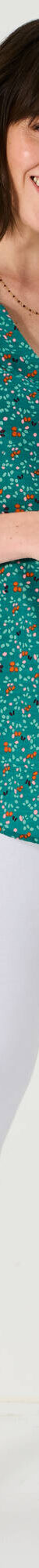 Tunique manches à revers, imprimé minimaliste  (vert / multicolore) Tunique manches à revers, imprimé minimaliste  (vert / multicolore)